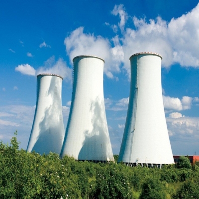 新安電廠(chǎng)涼水塔防腐后外景